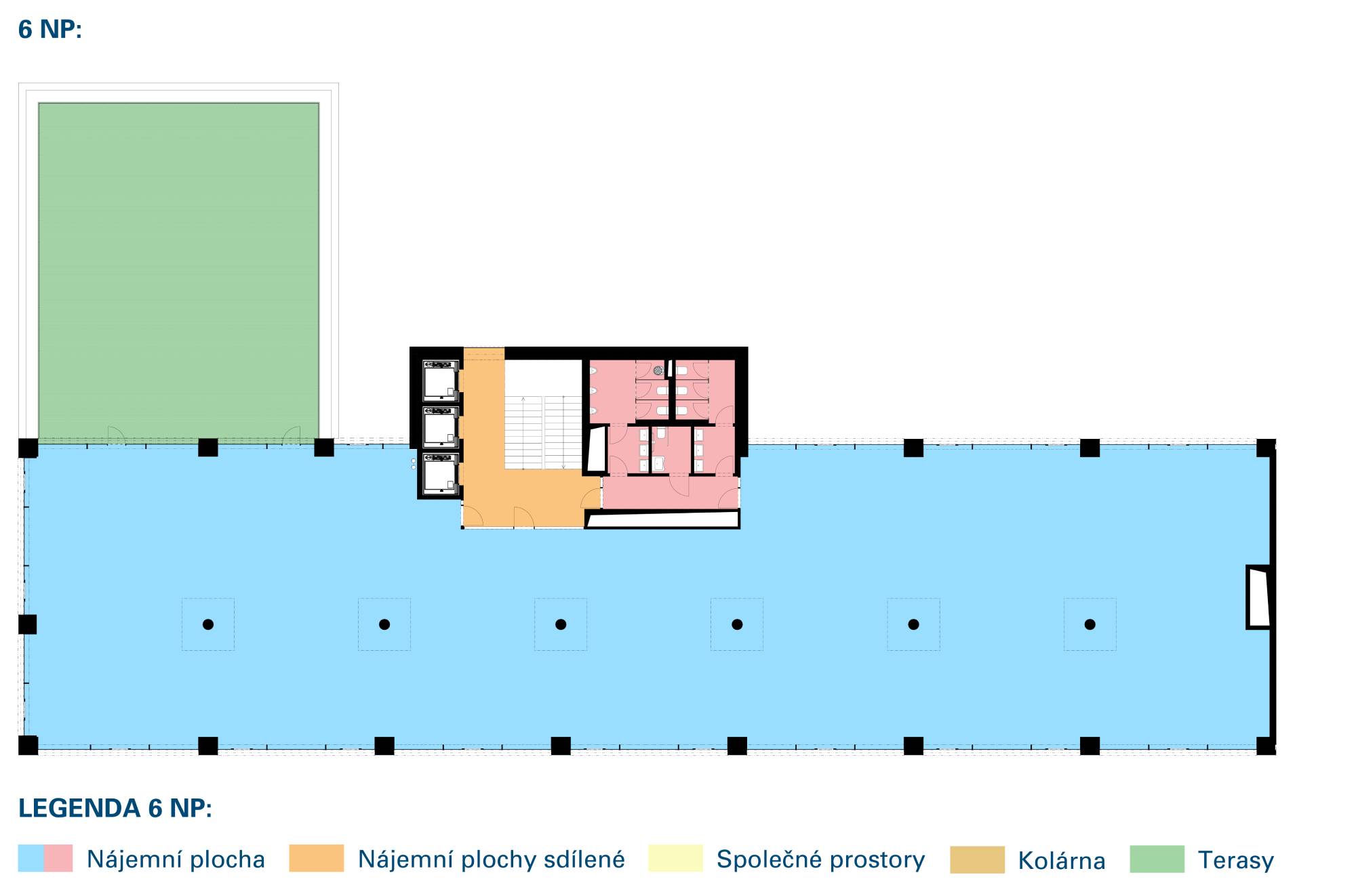 Plán šestého nadzemního patra